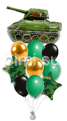 Набор шаров на 23 февраля фонтан танк