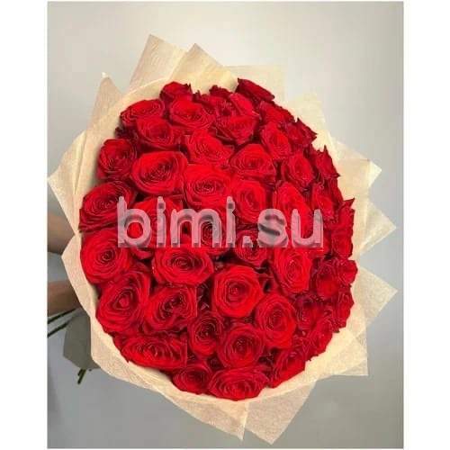 Букет из красной розы ред наоми 50см