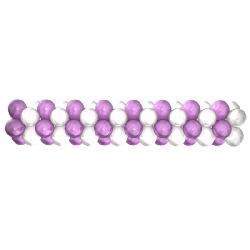 Гирлянда из воздушных шаров фиолетовая с белым 1 метр
