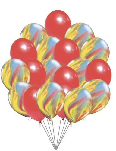 Облако из воздушных шаров с Ассорти Агатами №2