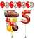 Набор воздушных шаров Тачки «Молния» Маккуин с цифрой и конфетти