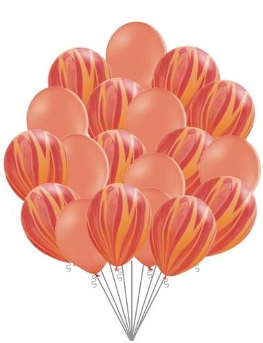 Облако из воздушных шаров с Оранжевыми Агатами №2