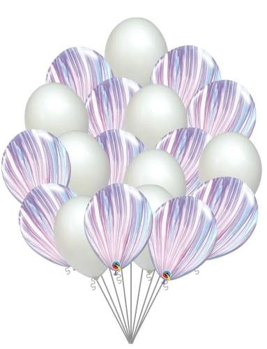 Облако из воздушных шаров с Сиреневыми Агатами №1